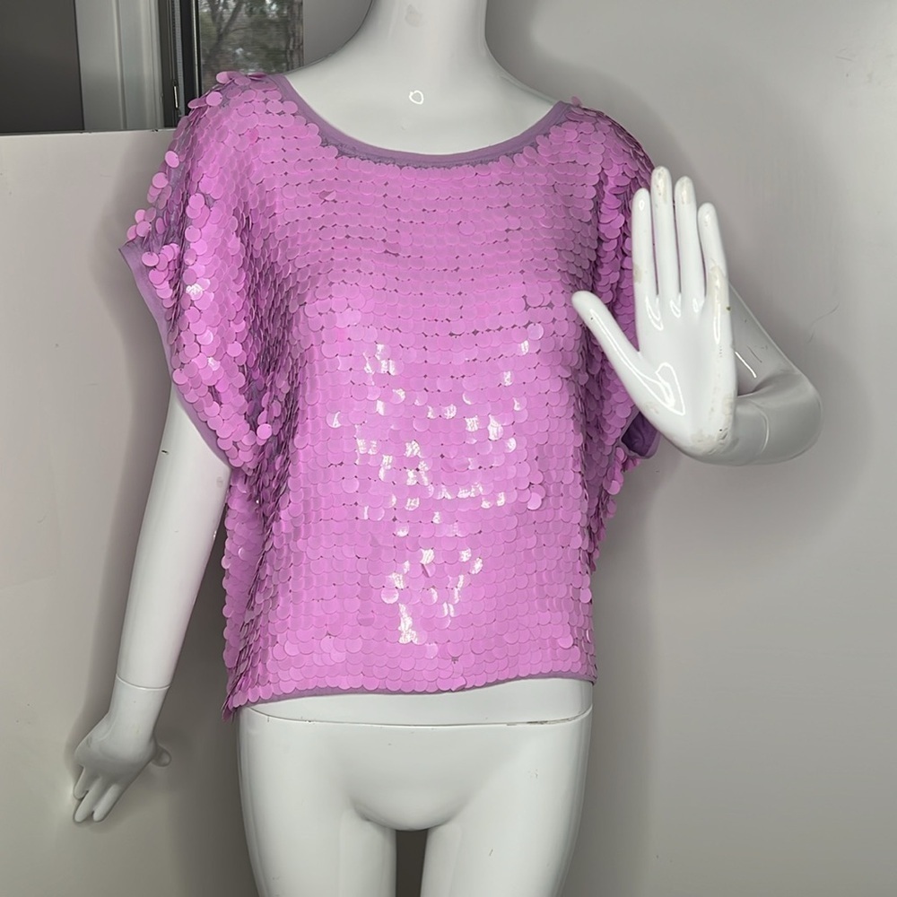 ELOQUII Sz XL (18-20) Flat Beads Silk Cotton Lined T-Shirt